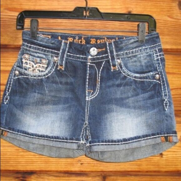 NWT Rock Revival Mid Rise Jean Shorts - Picture 3 of 8
